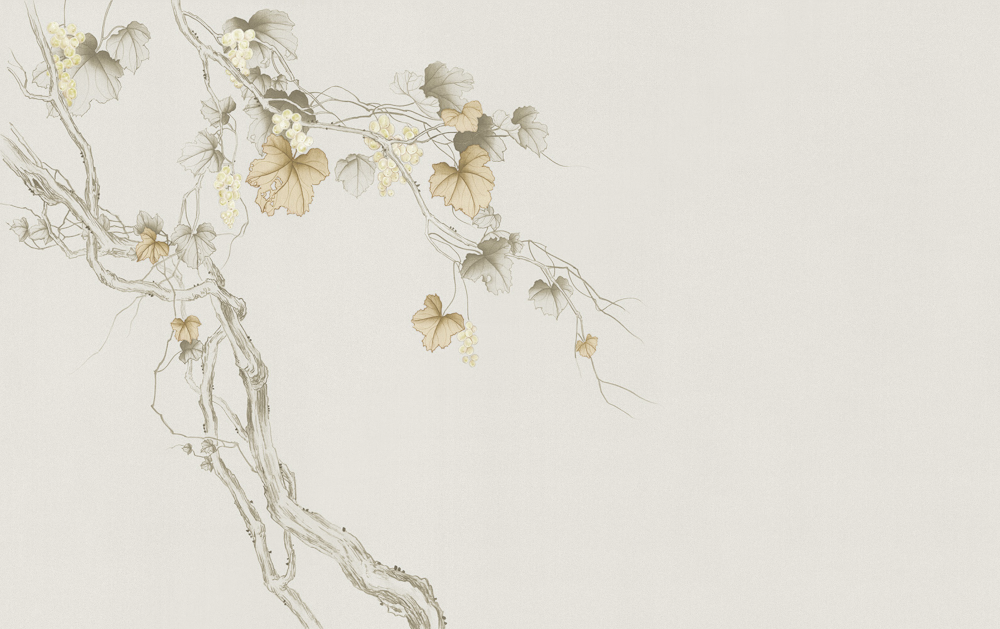 Beetle Mural Grapevine G22020-C Wallpaper Fabric