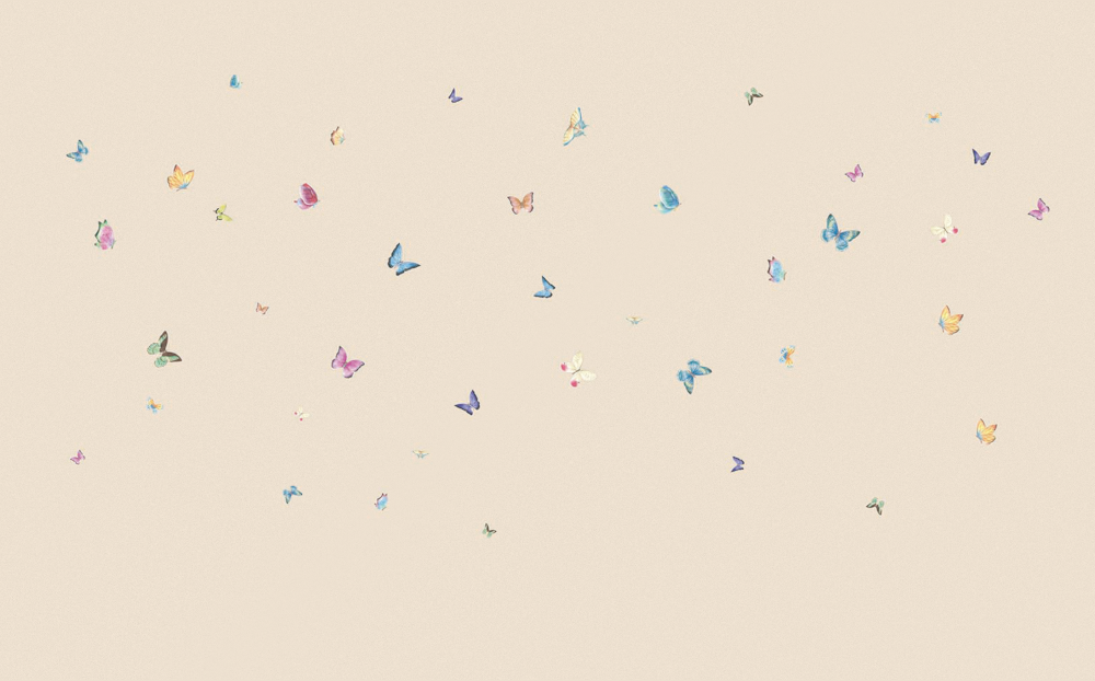 Beetle Mural Chinese Butterfly G22025K-D Wallpaper Fabric