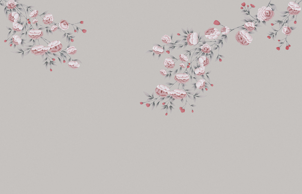 Beetle Mural Chinese Floral G22023K-C Wallpaper Fabric