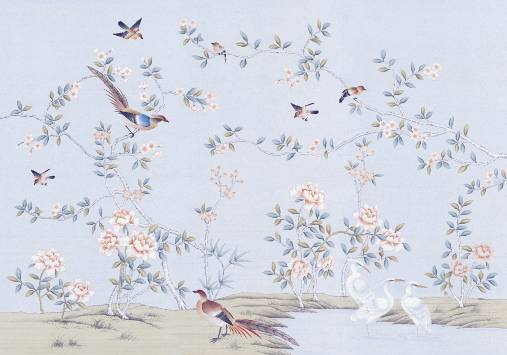 Beatle mural Chinese flower and bird BT0119-B wallpaper wall covering