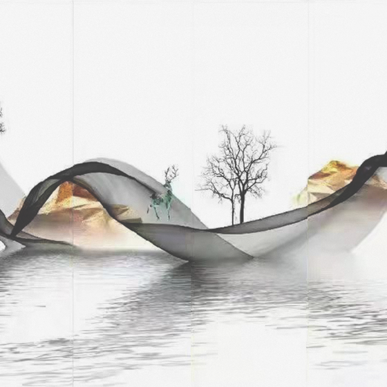 Dreamy Water Town 3D Model for Unique Decoration