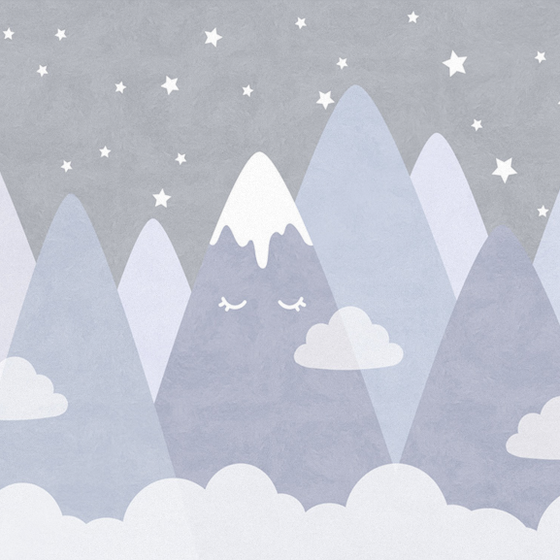 Hand-Painted Children's Room Wallpaper 3D Model