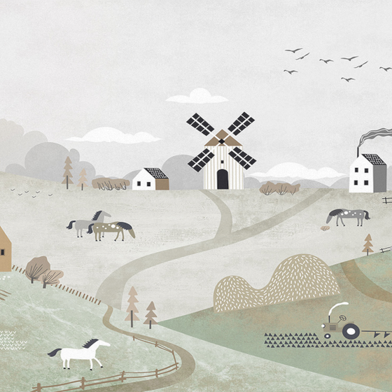 Customized Nordic Children's Room Mural