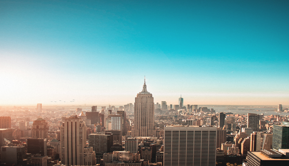Golden NYC Empire State Building Wall Fabric 3D Model