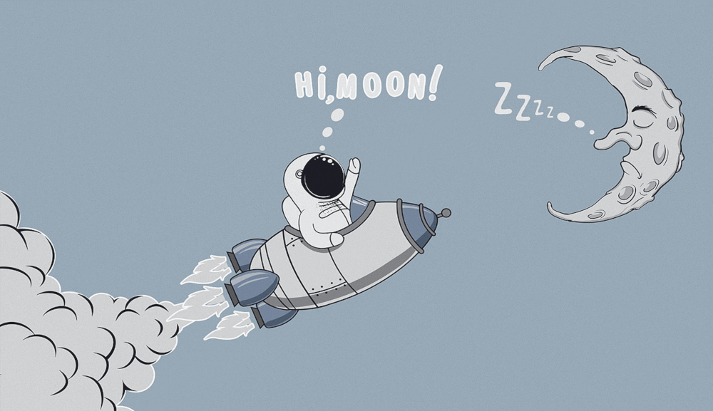 Spacecraft Children's Room Astronaut Wallpaper 3D Model