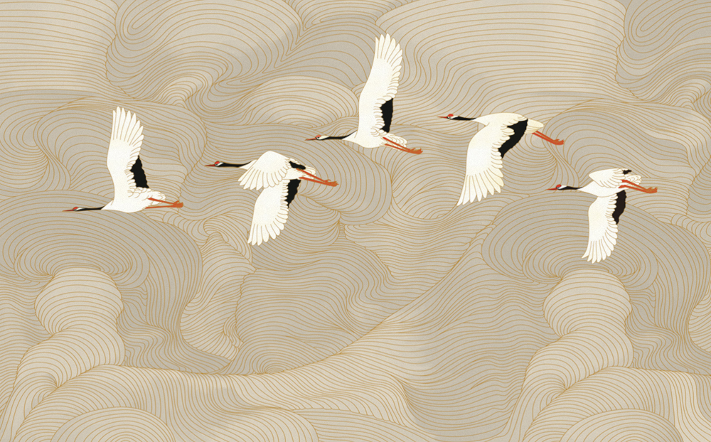 Beetle mural Chinese texture PZ0007K-D wallpaper wall covering