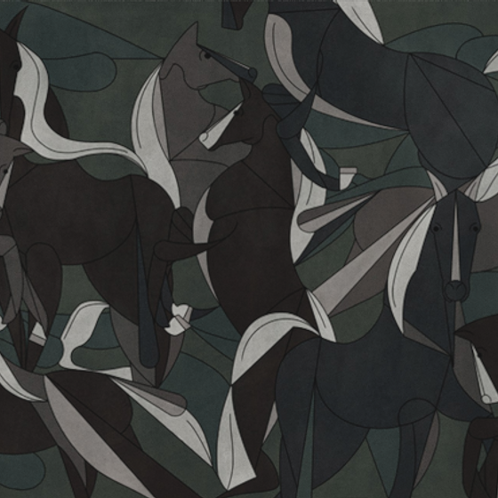 Beetle Mural Modern Texture Wallpaper PX0051K-A in Gray