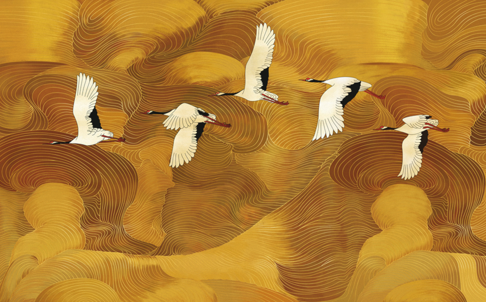 Beetle mural Chinese texture PZ0007K-A wallpaper wall covering