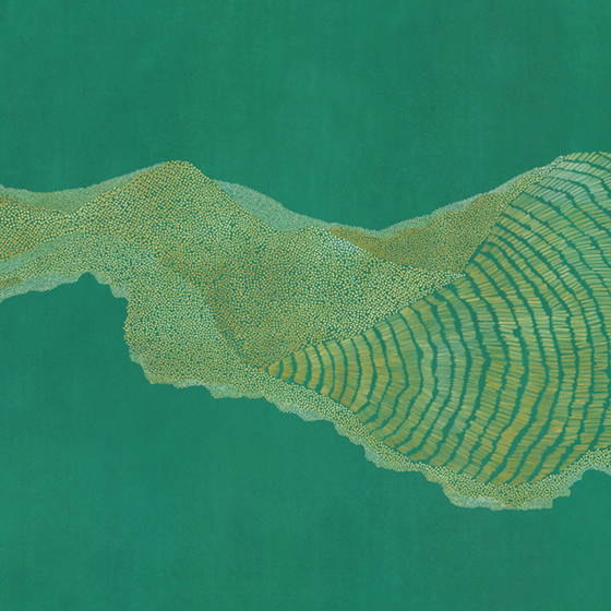 Beetle Mural Modern Texture Wallpaper PZ0019K-E in Green