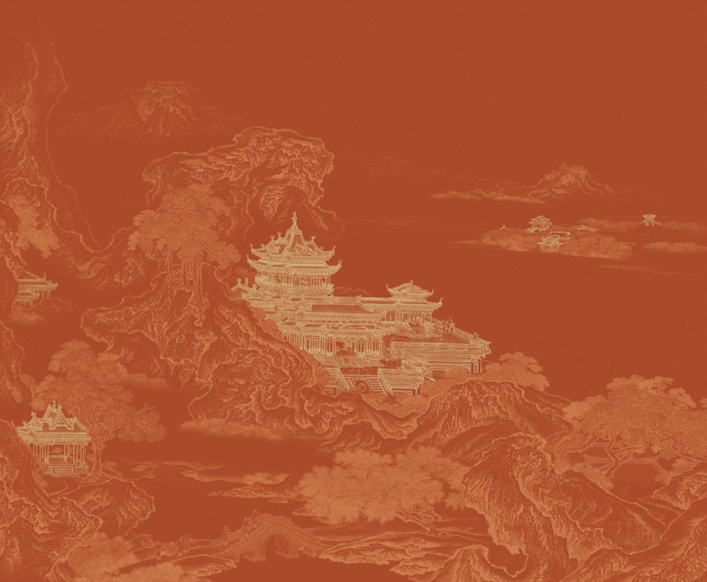 Beetle mural Chinese texture PZ0031K-C wallpaper wall covering