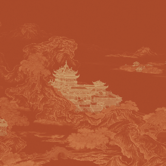 Beetle mural Chinese texture PZ0031K-C wallpaper wall covering