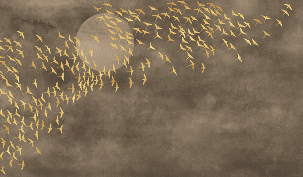 Beetle mural Chinese texture PZ0032K-D wallpaper wall covering