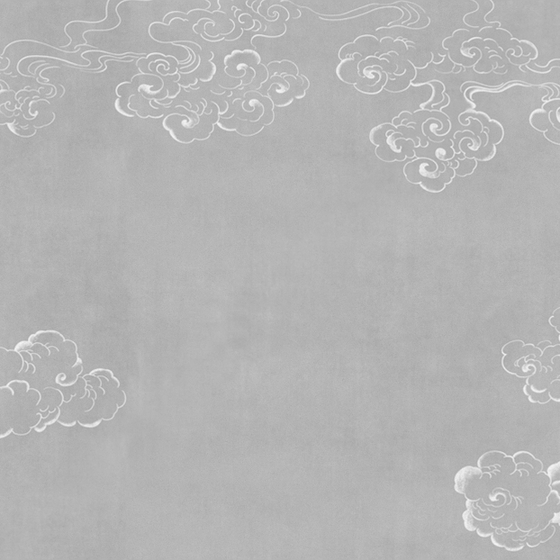 Beetle Mural Chinese Texture Wallpaper 3D Model - PZ0023K-E in Gray