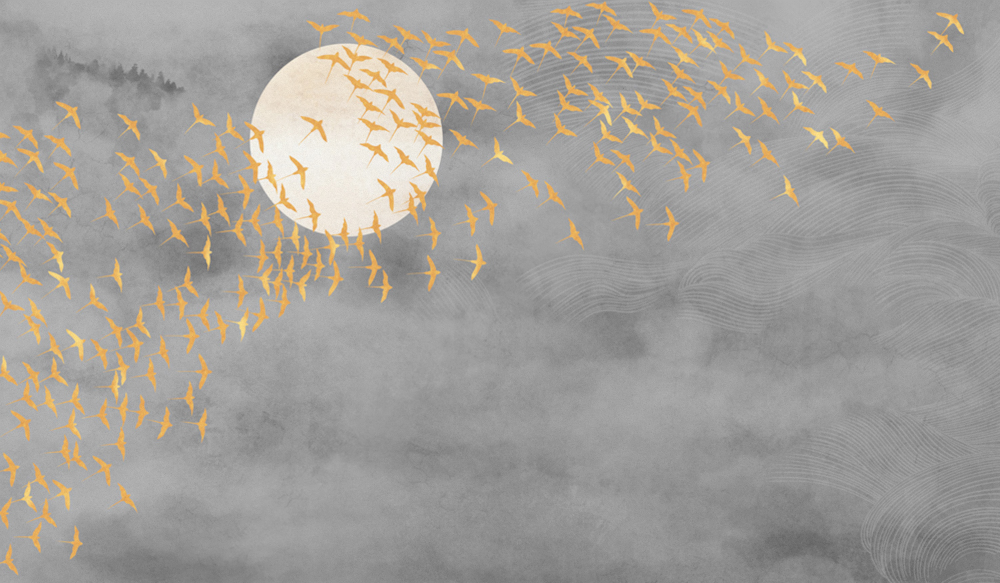 Beetle mural Chinese texture PZ0032K-C wallpaper wall covering