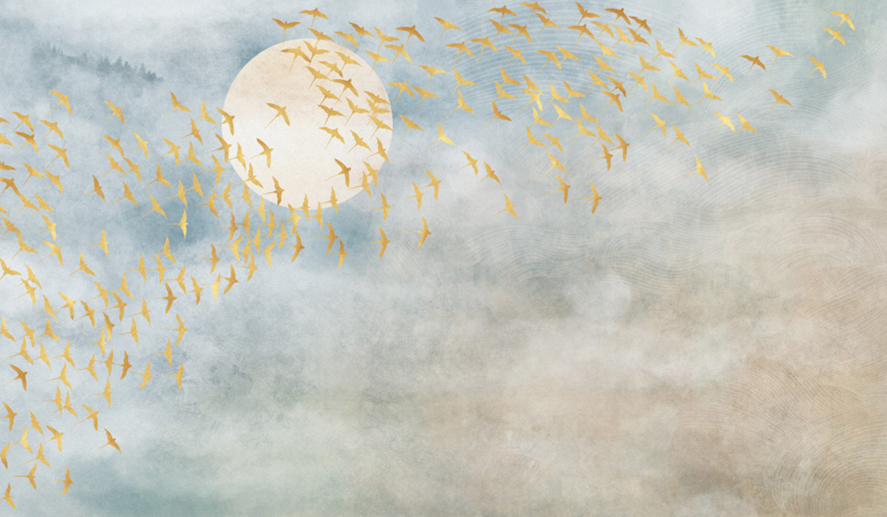 Beetle mural Chinese texture PZ0032K-A wallpaper wall covering