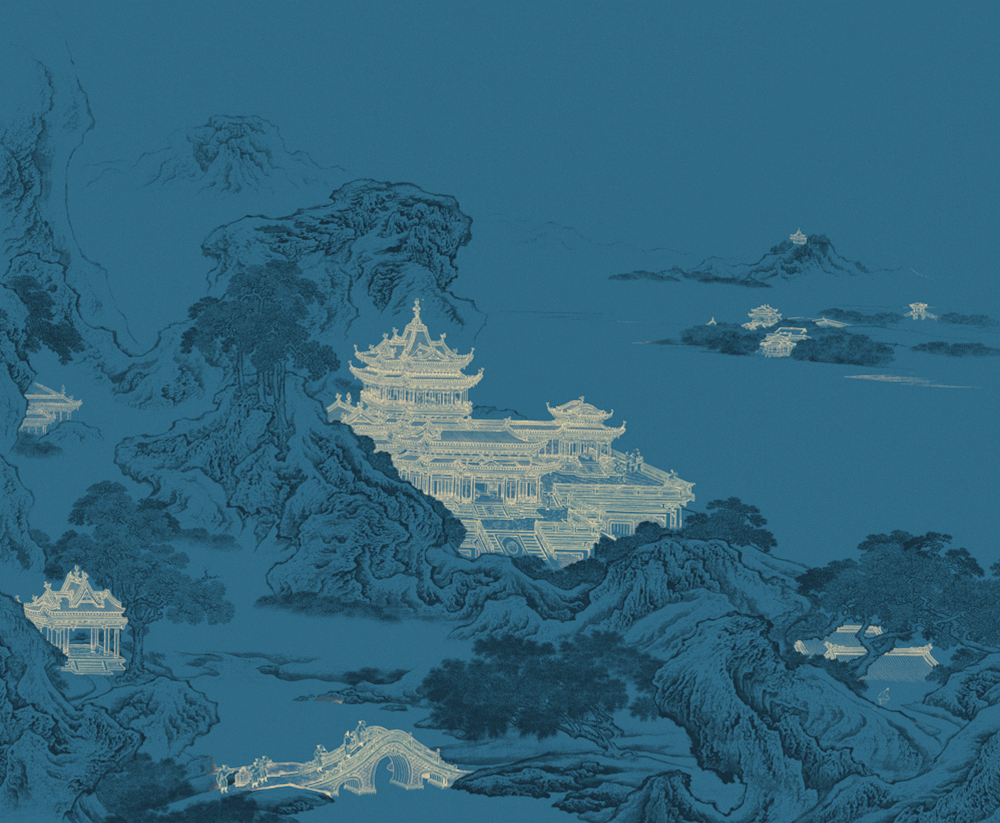 Beetle mural Chinese texture PZ0031K-E wallpaper wall covering