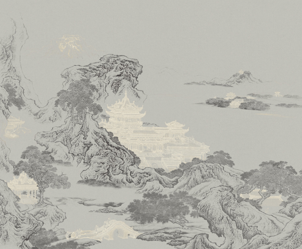 Beetle mural Chinese texture PZ0031K-B wallpaper wall covering