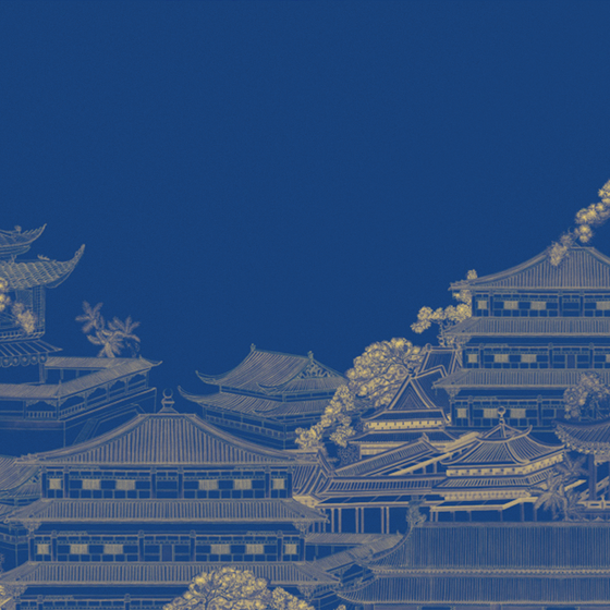 Beetle Mural Wallpaper 3D Model in Blue