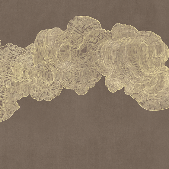 Beetle Mural Chinese Texture Wallpaper 3D Model in Brown