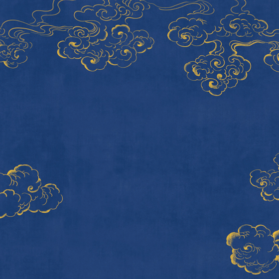 Blue Beetle Mural Chinese Texture Wallpaper 3D Model