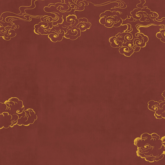 Beetle Mural Chinese Texture Wallpaper Wall Covering 3D Model in Brown