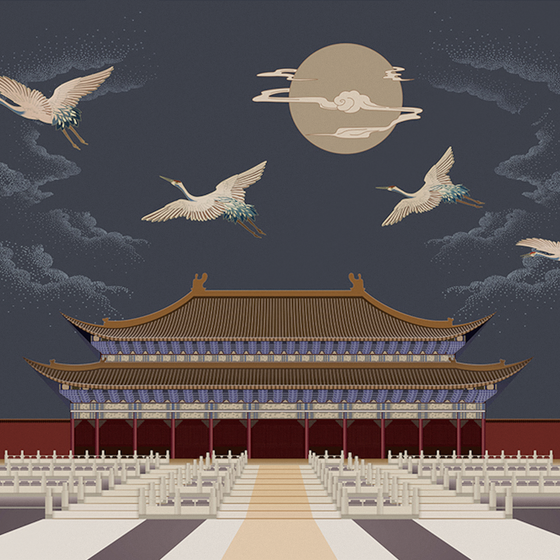 Jia Blue Wall Cloth 3D Model for Unique Interiors