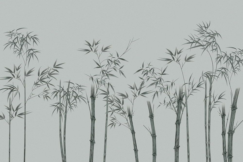 Jia blue wall cloth wall cloth background wall original mural Chinese hand-painted