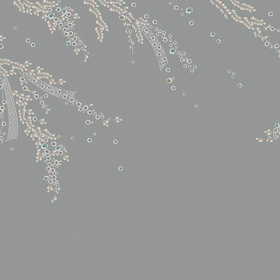 Gray Jia Blue Wall Cloth Mural 3D Model