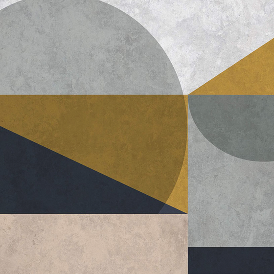 Abstract Color Block Retro Animal Wallpaper 3D Model in Beige