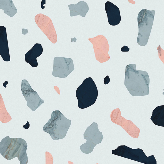 Abstract Color Block Hand-Painted Wallpaper 3D Model