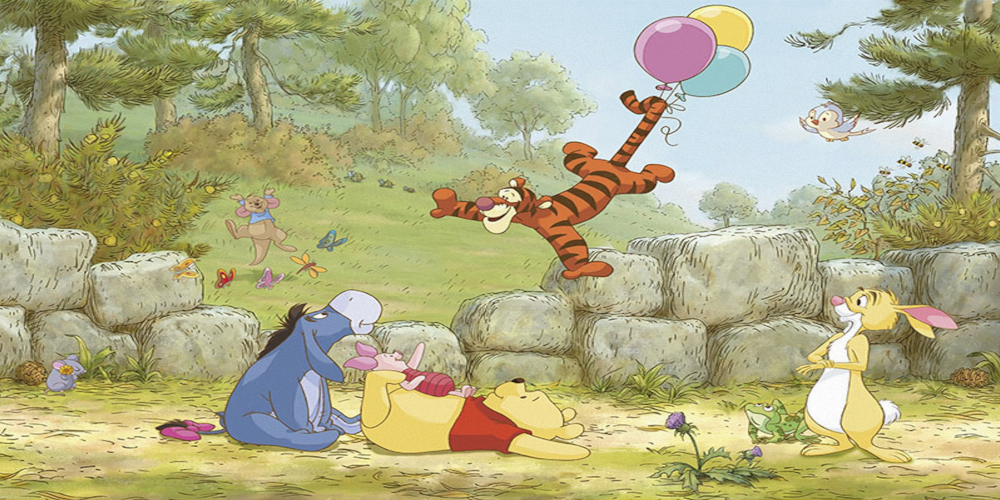[Art Xuan Mural] Winnie the Pooh Children's Room Wallpaper 8-460