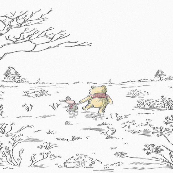Winnie the Pooh Children's Room Wallpaper Custom IADx4-043