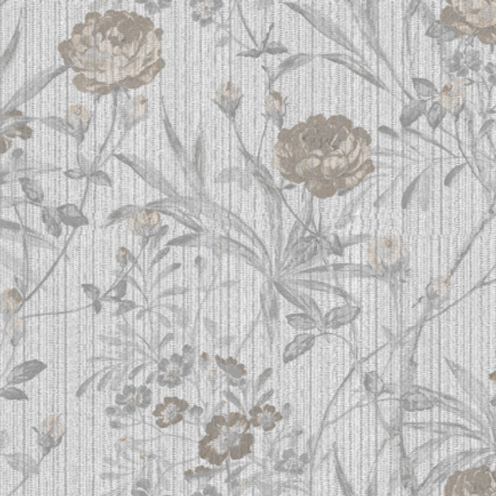Beige Chemps Elys2 Bloom Seamless Wall Fabric 3D Model