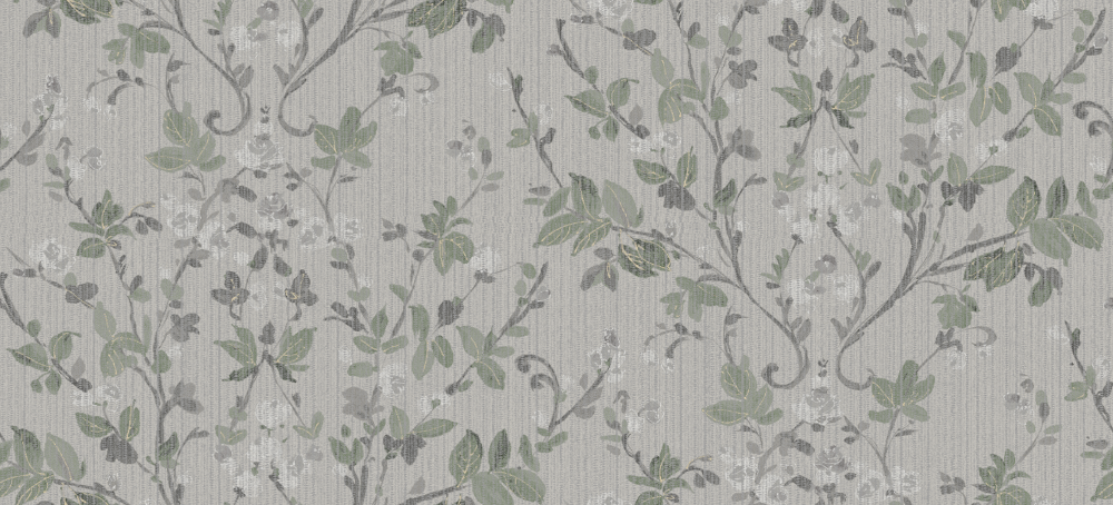 Chemps Elys2- Green Shade - Seamless wall fabric -CL2-6902