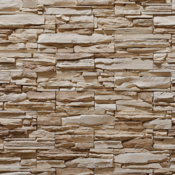 Wall Panel Rock Map 3D Model in Brown