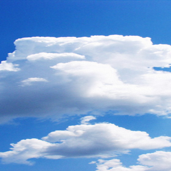 Wooden Panel 3D Model with Blue Sky and White Clouds