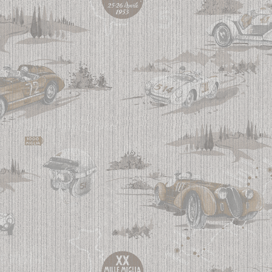 Children's Style Seamless Wall Fabric 3D Model in Gray - Future Stars2