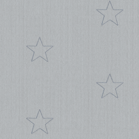 Future Stars Children's Style Seamless Wall Fabric 3D Model in Blue