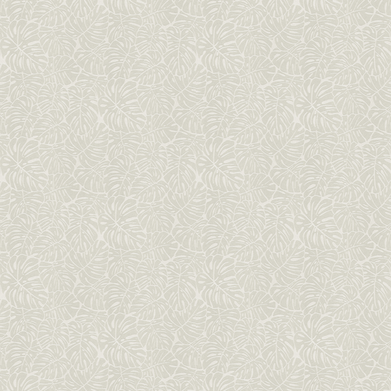 Cream Green Plant Print Wallpaper 3D Model for Interiors