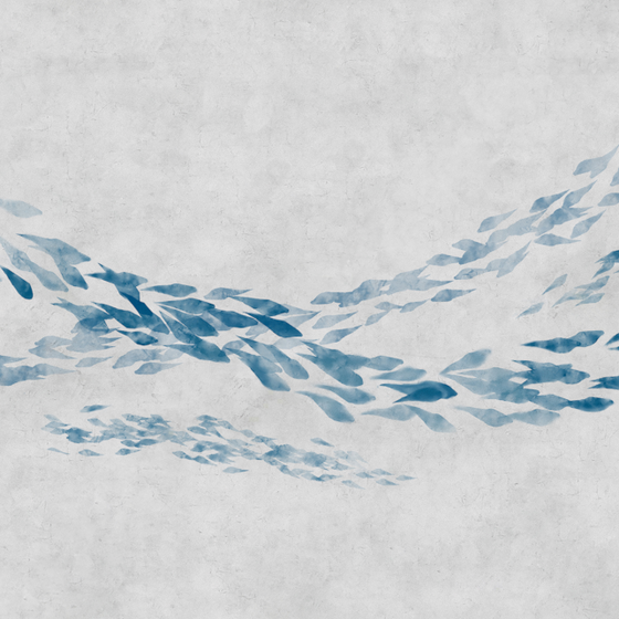 Nordic Style Minimalist Wallpaper 3D Model in Blue