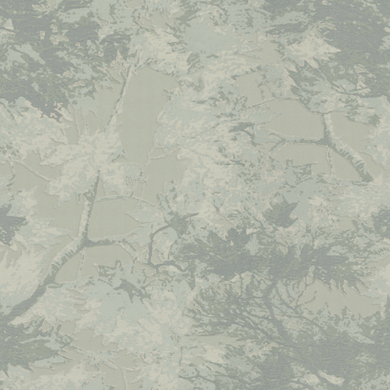 Retro Wallpaper with Light Green Plants 3D Model