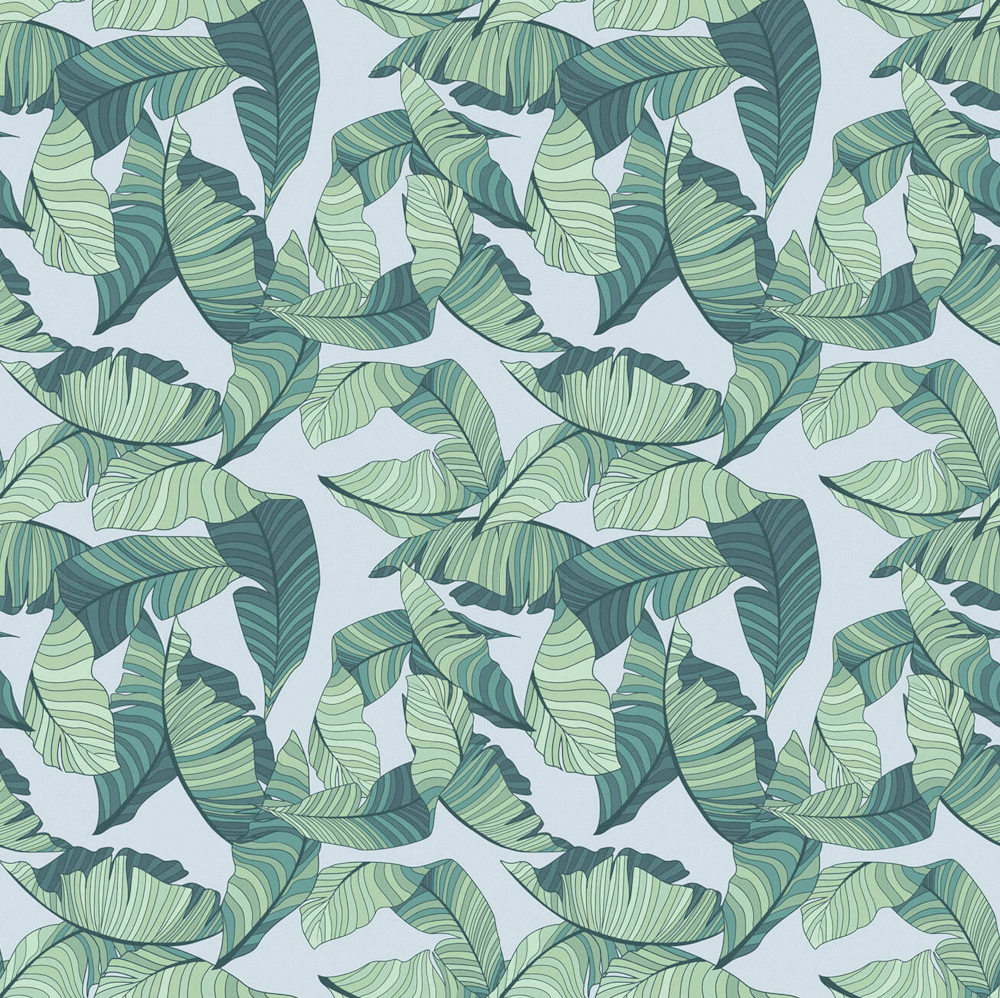 Modern Fresh Green plant print wallpaper (1000*1000)