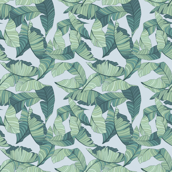Modern Fresh Green Plant Print Wallpaper 1000*1000 in Green