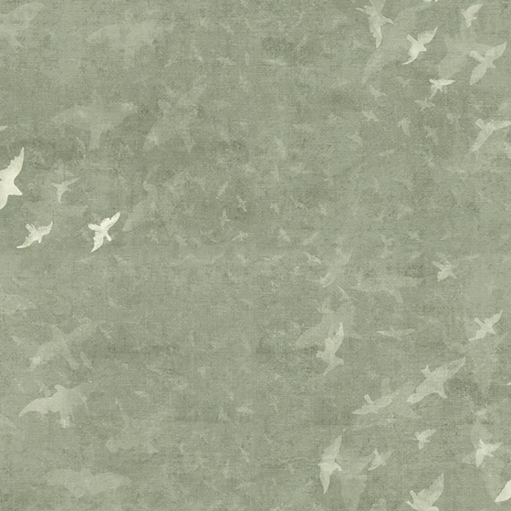 New Chinese Green Dove Wallpaper 3D Model in White