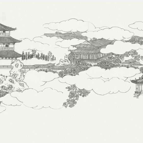 New Chinese-Style Pattern 3D Model in Gray