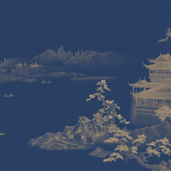 Stylish New Chinese-Style Pattern 3D Model