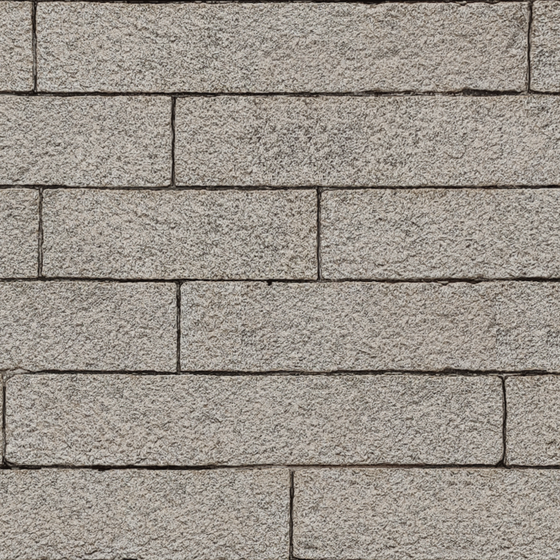 Old Strip Stone Brick 3D Model in Gray