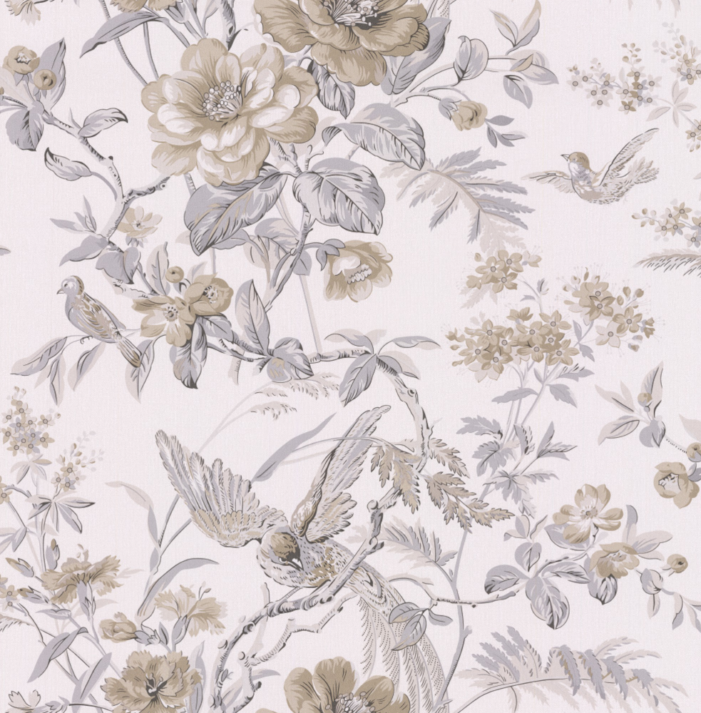 European-Style Plant Print Wallpaper 600x600