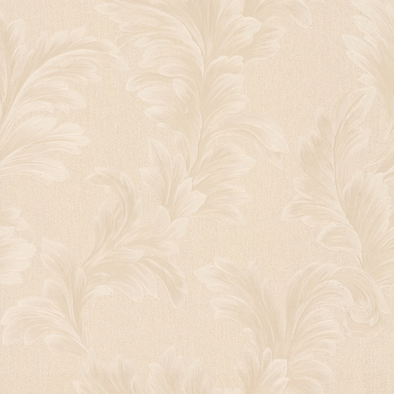 European-Style Light-Colored Floral Wallpaper 3D Model