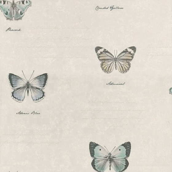 Modern Light-Colored Butterfly Wallpaper 600x600 in Gray